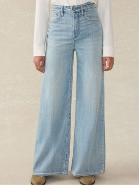 Faherty Light Blue Women's Wide-Leg Jeans